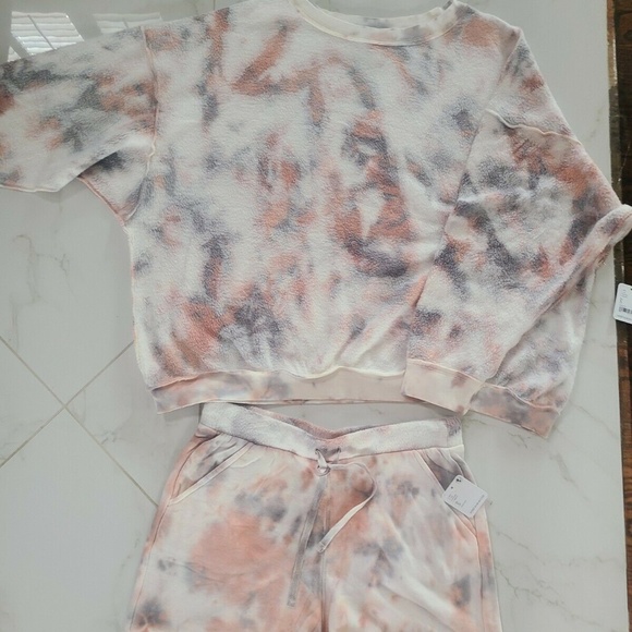 Coral Free People Kelly Washed Set ~ NWT ~ Size XS - Picture 6 of 9